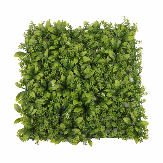 Hot Selling Garden Indoor Decorative Fake Plant Green Leaves Plastic Artificial Grass Flower Decoration Plant Green Hedge Panel