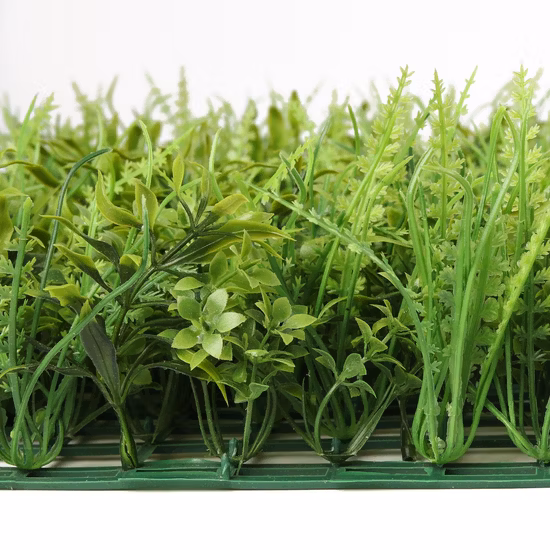 Hot Selling Garden Indoor Decorative Fake Plant Green Leaves Plastic Artificial Grass Flower Decoration Plant Green Hedge Panel