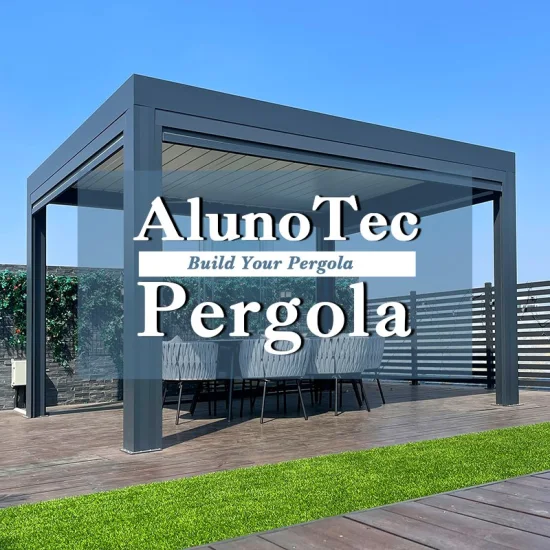 Usine bricolage ombrage espace de vie extérieur couverture de patio auvent auvent automatique belvédère en métal moderne pergola en aluminium motorisée avec lumières LED