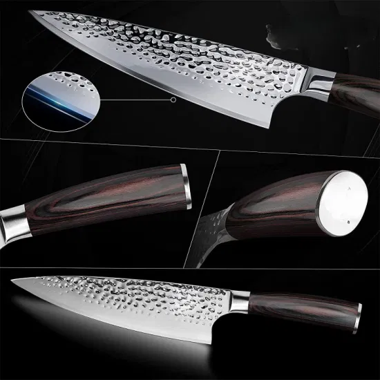 Couteau de cuisine japonais de qualité supérieure en acier inoxydable, damas de 8 pouces